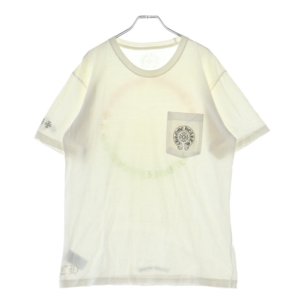 CHROME HEARTS(クロムハーツ) BACK GRAD CIRCLE LOGO TEE バック グラデーション サークルロゴ クルーネック半袖Tシャツ カットソー ホワイト
