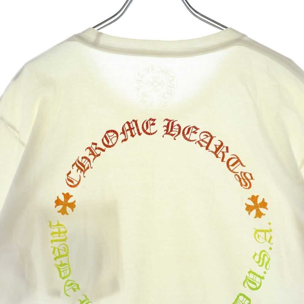 CHROME HEARTS(クロムハーツ) BACK GRAD CIRCLE LOGO TEE バック グラデーション サークルロゴ クルーネック半袖Tシャツ カットソー ホワイト