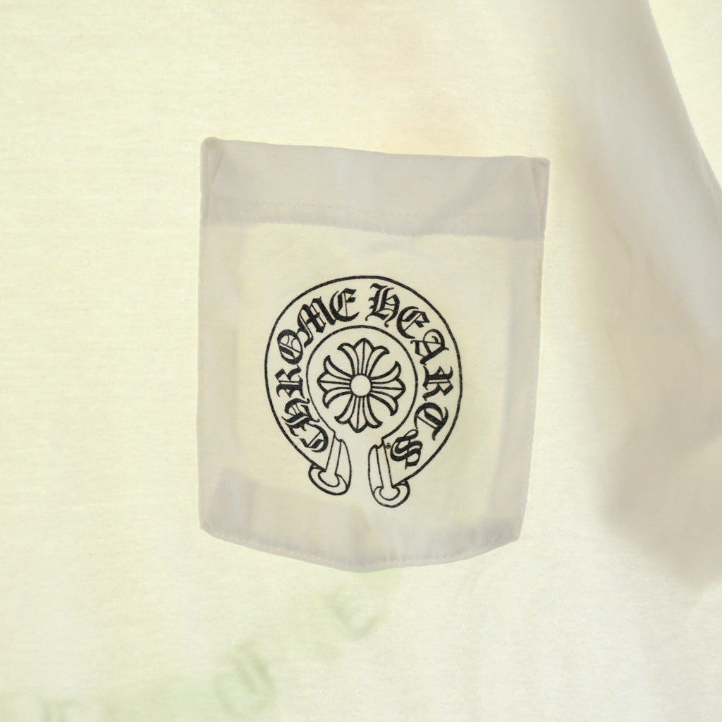 CHROME HEARTS(クロムハーツ) BACK GRAD CIRCLE LOGO TEE バック グラデーション サークルロゴ クルーネック半袖Tシャツ カットソー ホワイト