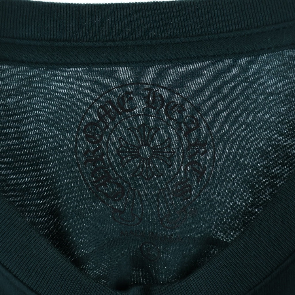 CHROME HEARTS(クロムハーツ) Back Horseshoe L/S Tee バックホースシュー アームCHプリント長袖Tシャツ グリーン/イエロー