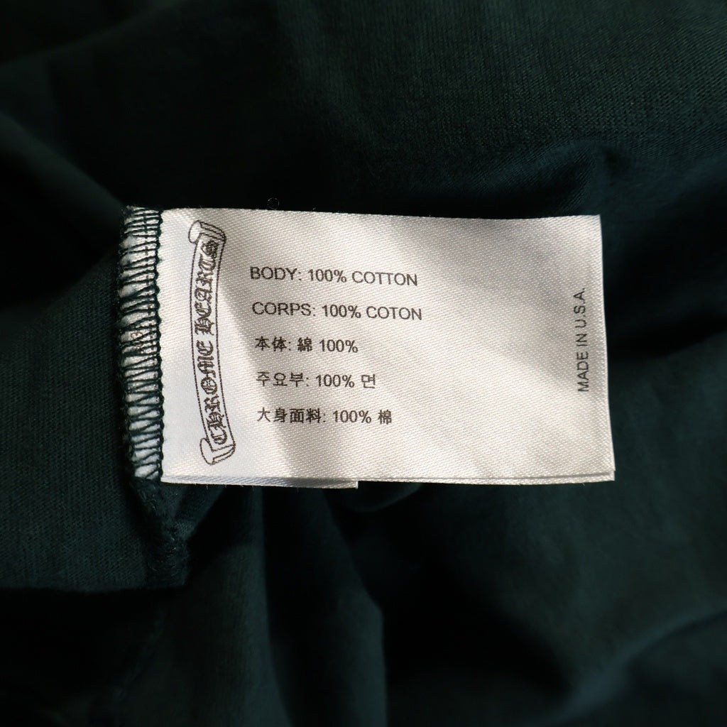 CHROME HEARTS(クロムハーツ) Back Horseshoe L/S Tee バックホースシュー アームCHプリント長袖Tシャツ グリーン/イエロー