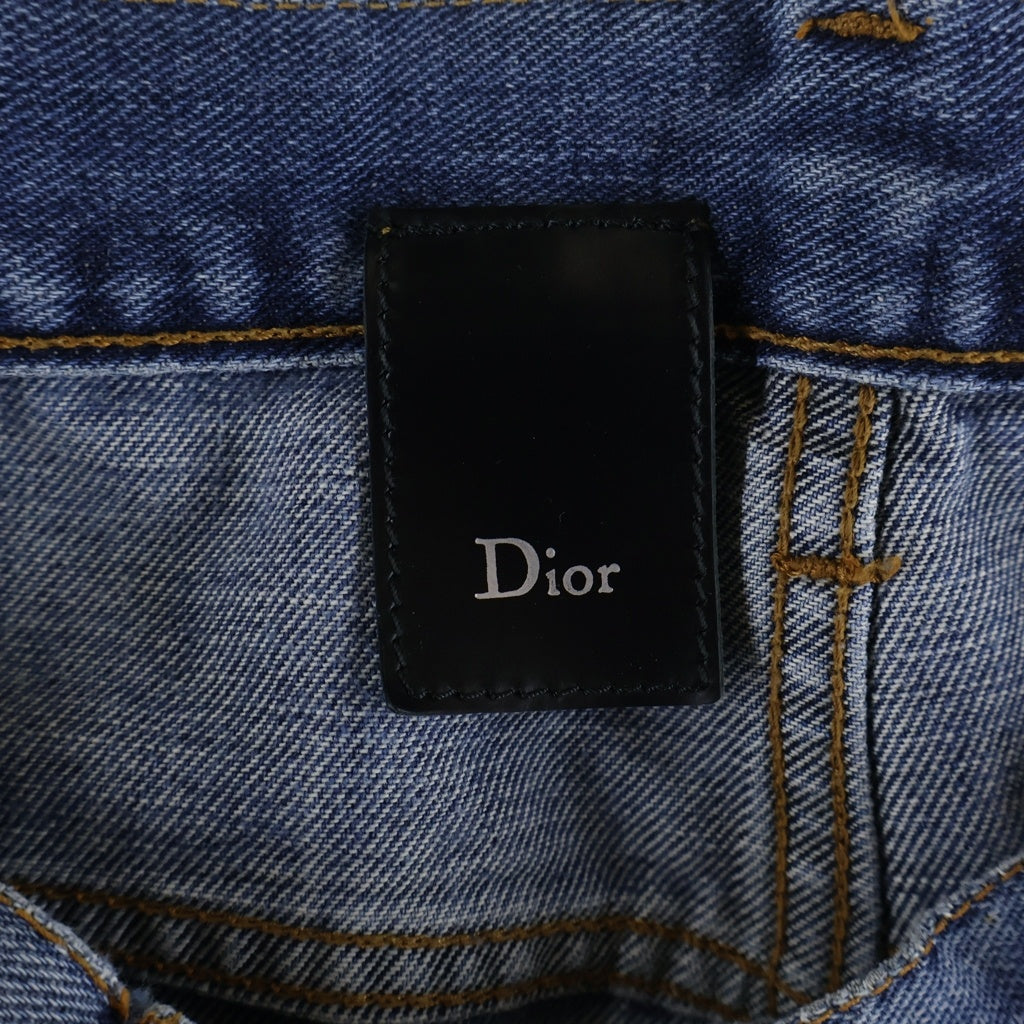 Dior HOMME(ディオールオム) 08SS クリス期 シルバーコーティング加工 スリムデニムパンツ 8E3111740715 インディゴ