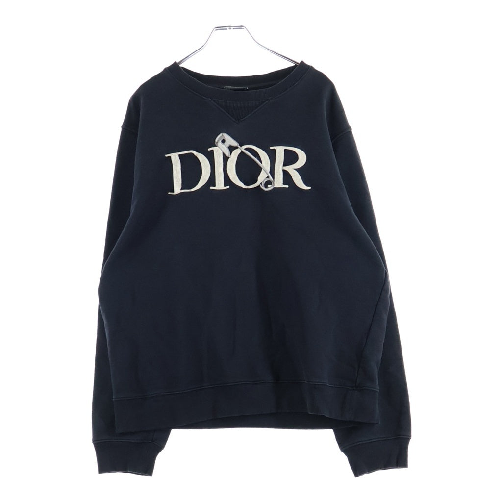 Christian Dior(クリスチャンディオール) ×Judy Blame フロントロゴ刺繍 クルーネックスウェットトレーナー ブラック 043J604A0531