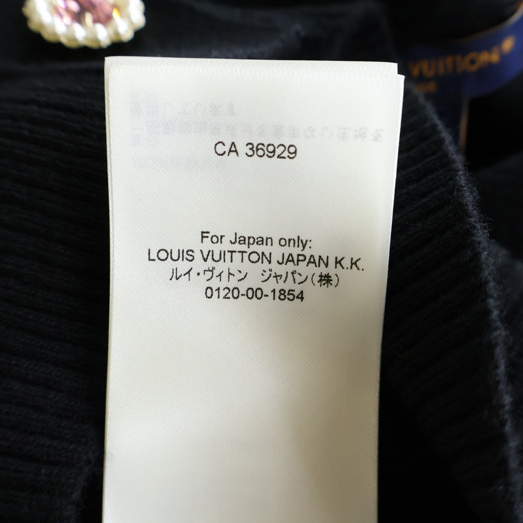 LOUIS VUITTON(ルイヴィトン) シグネチャー ジュエルボタンカーディガン ブラック RW262WW C7B FVKG10 レディース
