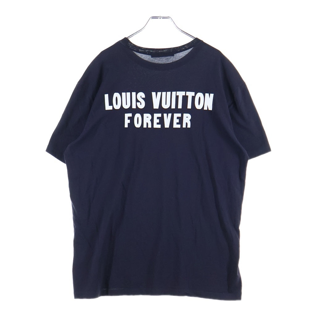 LOUIS VUITTON(ルイヴィトン) 18AW FOREVERロゴプリント半袖Tシャツ ネイビー RM182M FMB HFY21W