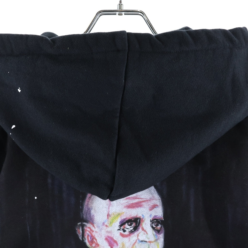 AMIRI(アミリ) ×WES LANG BLOOD 38 HOODIE SR3GU0026SMRSTH1 ウェスラング ブラッド プリントプルオーバーフーディー パーカー ブラック