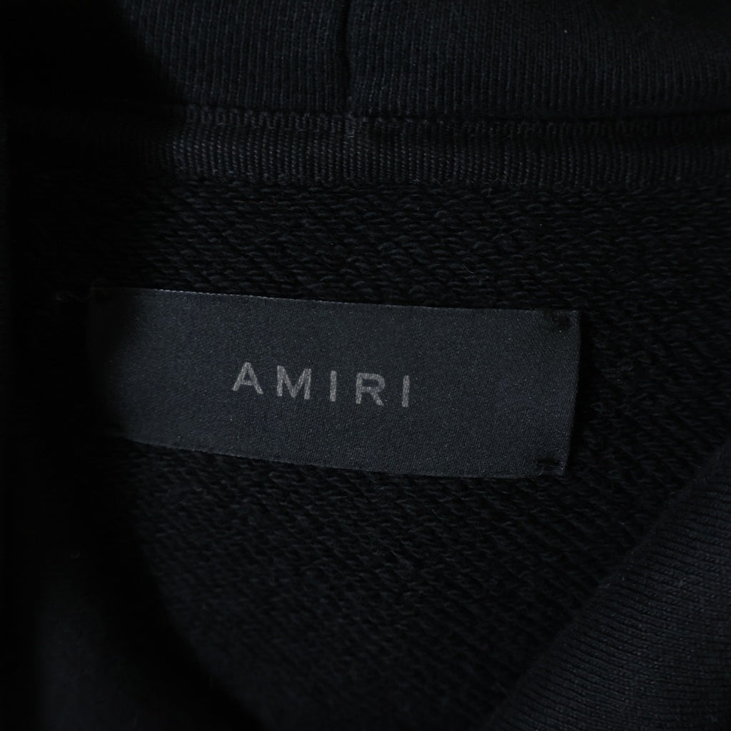 AMIRI(アミリ) ×WES LANG BLOOD 38 HOODIE SR3GU0026SMRSTH1 ウェスラング ブラッド プリントプルオーバーフーディー パーカー ブラック
