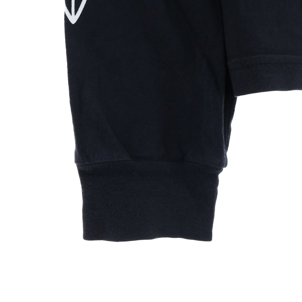 CHROME HEARTS(クロムハーツ) DBL FLRL FUCKYOU L/S TEE ダブルフローラルプリント長袖Tシャツ ブラック/ホワイト