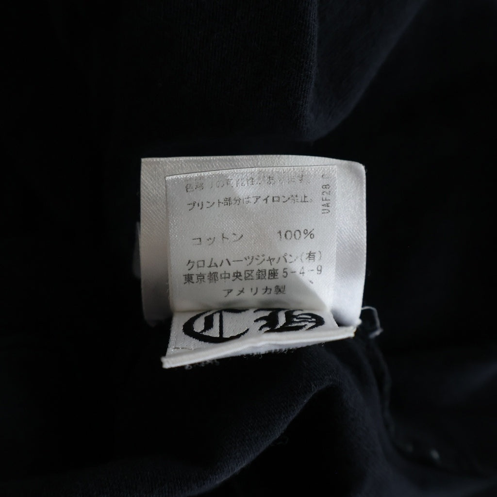 CHROME HEARTS(クロムハーツ) DBL FLRL FUCKYOU L/S TEE ダブルフローラルプリント長袖Tシャツ ブラック/ホワイト