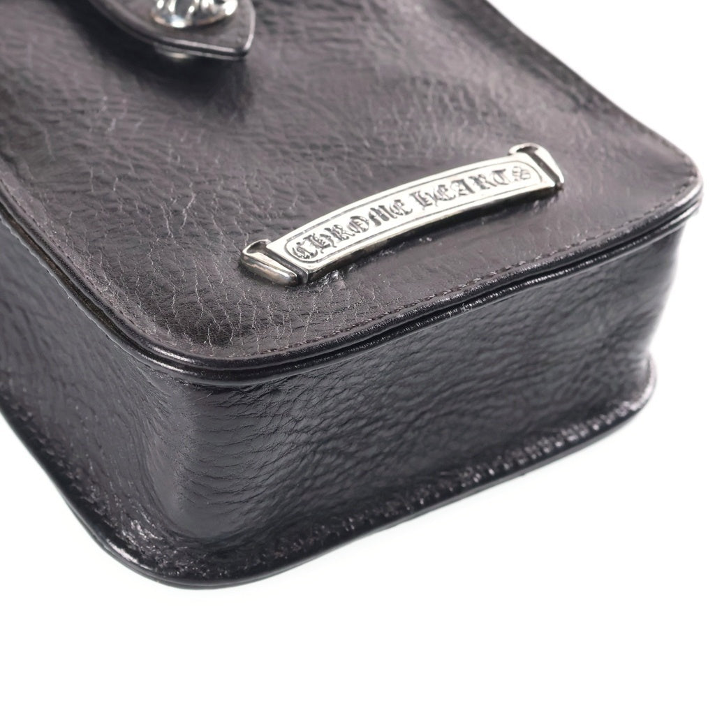 CHROME HEARTS(クロムハーツ) OLD LRG CIGARETTE CASE オールド ラージ シガレットケース クロスボールボタン 煙草入れ ブラック/シルバー レディース