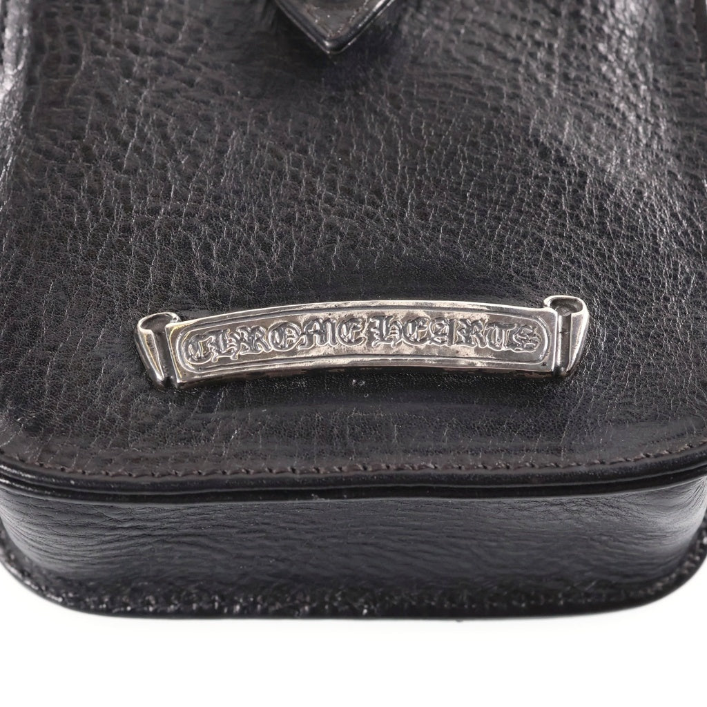 CHROME HEARTS(クロムハーツ) OLD LRG CIGARETTE CASE オールド ラージ シガレットケース クロスボールボタン 煙草入れ ブラック/シルバー レディース