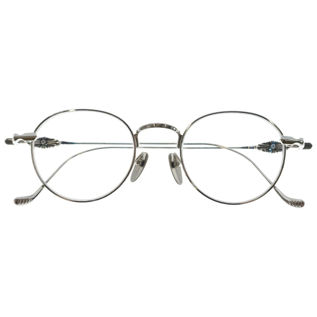 CHROME HEARTS(クロムハーツ) VAGIDICTORIAN ヴァジディクトリアン ダイヤ入り フローラルクロス 眼鏡 アイウェア シルバー
