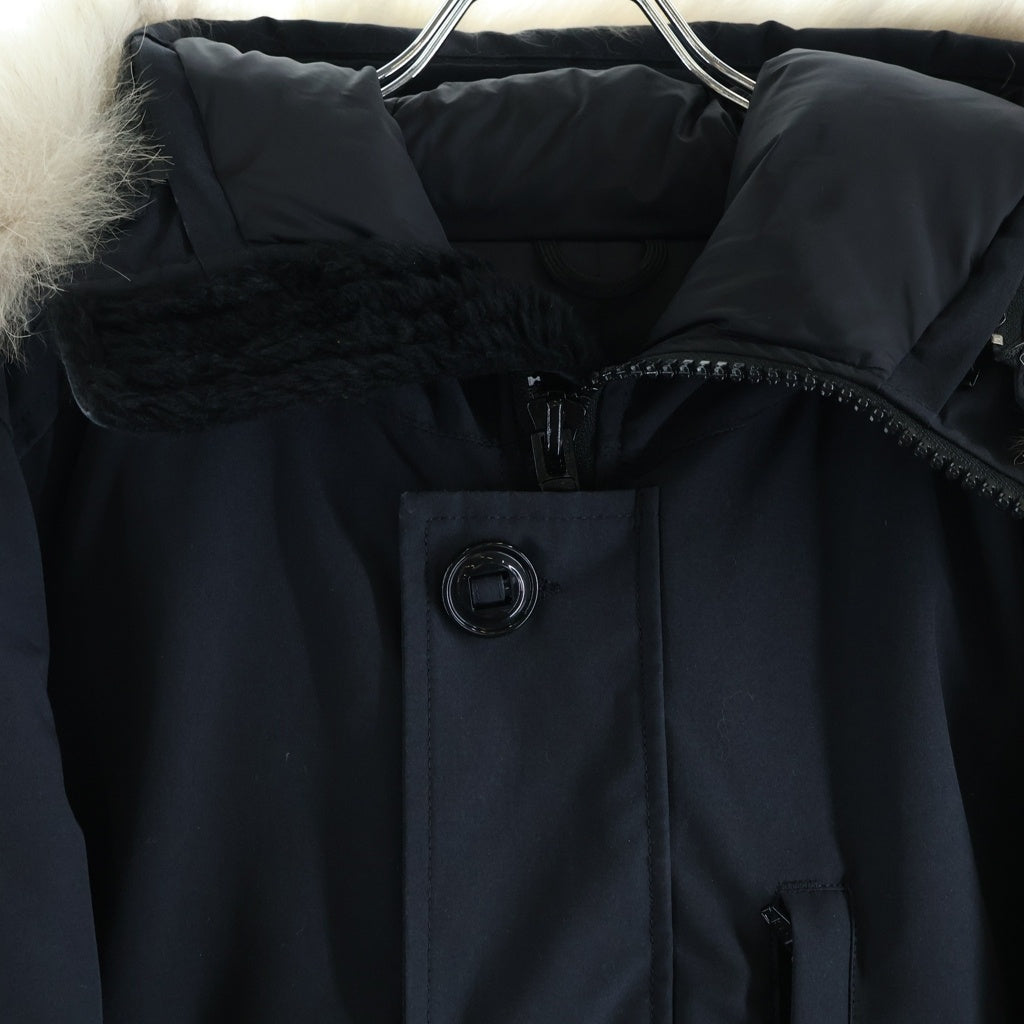 CANADA GOOSE(カナダグース) JASPER ロゴワッペン ファーフードダウンジャケット ブラック 68F8490
