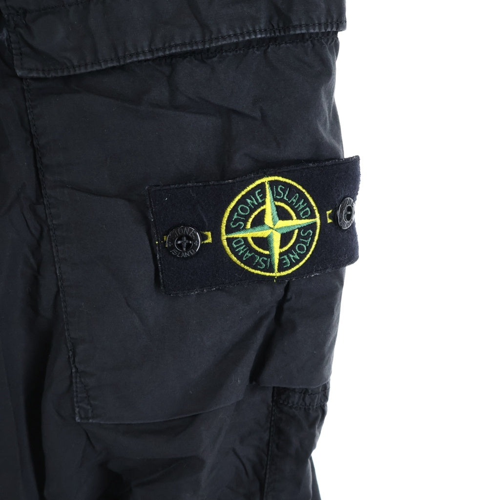 STONE ISLAND(ストーンアイランド) Cargo Pants ロゴワッペン カーゴパンツ ブラック 801531303