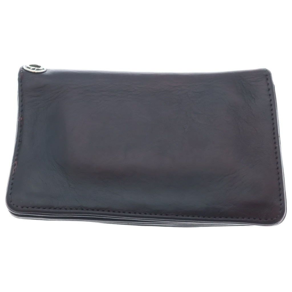 CHROME HEARTS(クロムハーツ) 1ZIP 1ジップ フローラルボタン レザーウォレット 財布 レッド