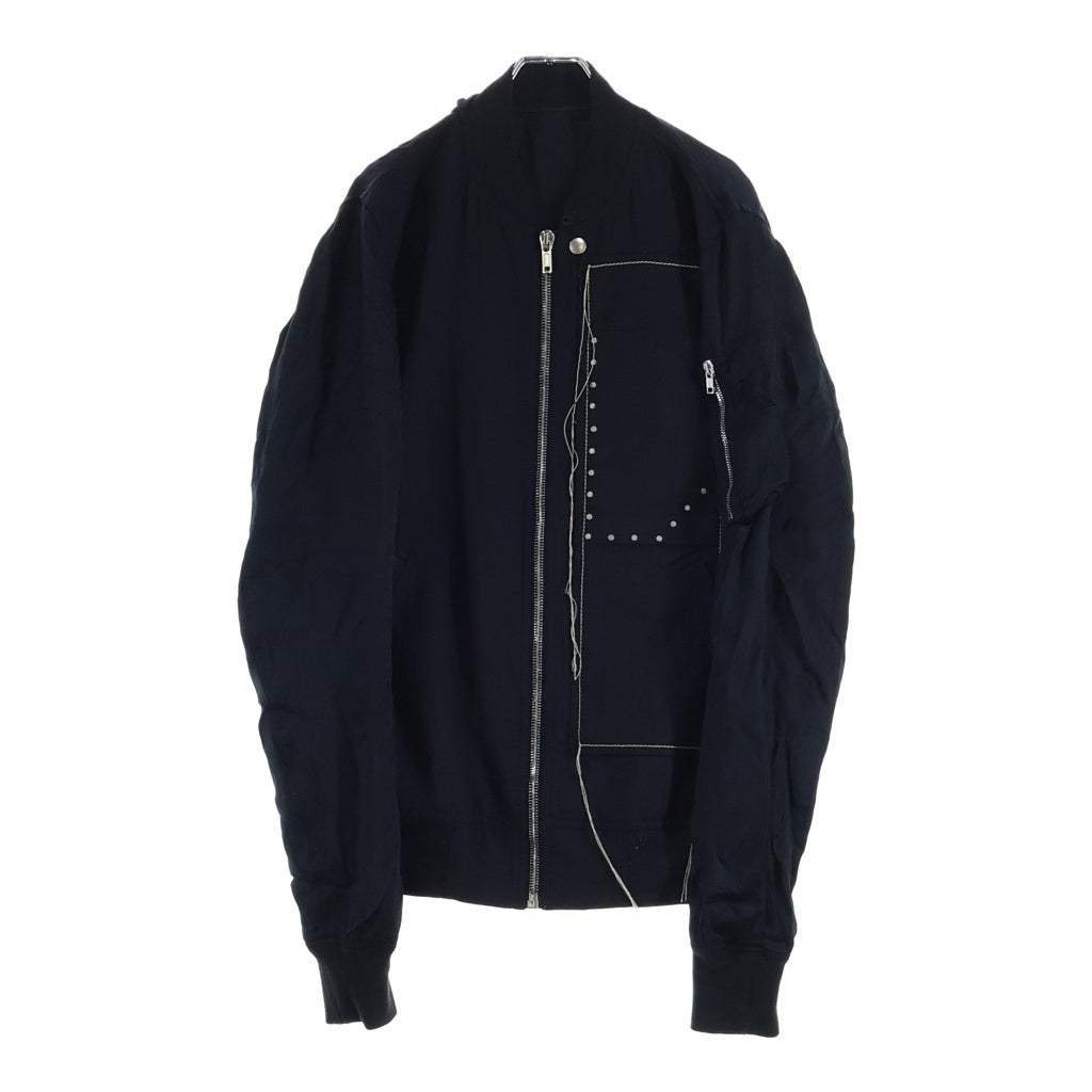 Rick Owens(リックオウエンス) 19SS フライトボンバージャケット フロントポケットデザイン ブラック RU19S2789