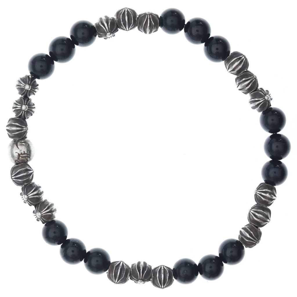 CHROME HEARTS(クロムハーツ) 6mm BEAD ビーズ ブレスレット シルバー/ブラック