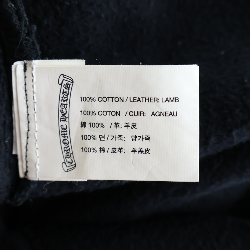 CHROME HEARTS(クロムハーツ) Y NOT CEM CRS LTHR PATCH S/S SWEAT セメタリークロスパッチ スウェット半袖シャツ ブラック