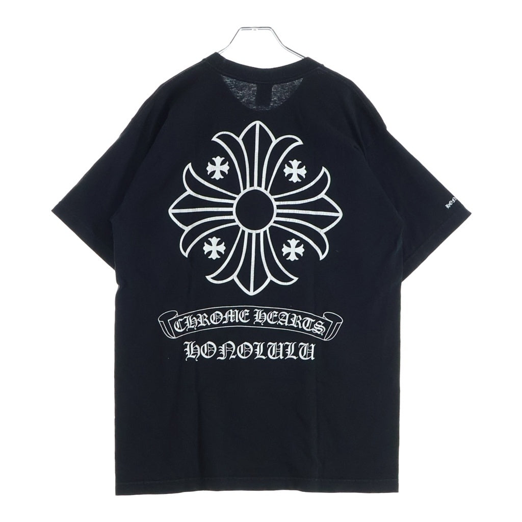 CHROME HEARTS(クロムハーツ) OLD CH PLUS S/S TEE オールド ホノルル バックCHプラスプリント半袖Tシャツ ブラック