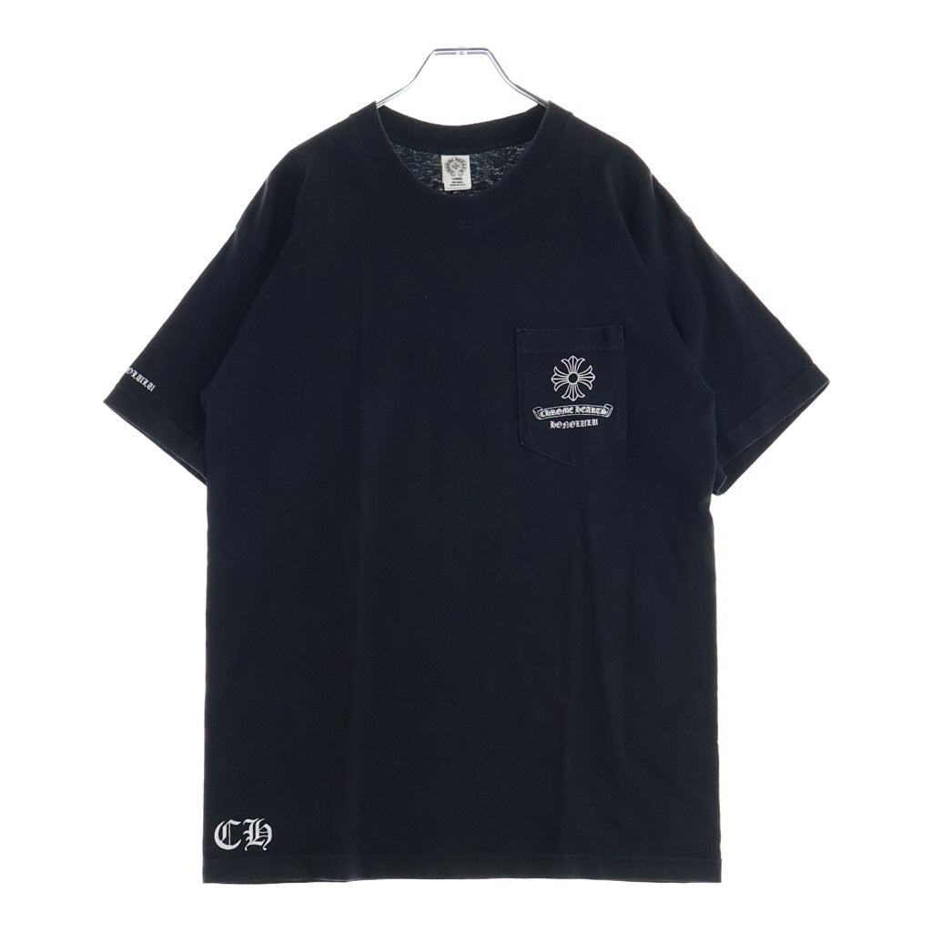 CHROME HEARTS(クロムハーツ) OLD CH PLUS S/S TEE オールド ホノルル バックCHプラスプリント半袖Tシャツ ブラック