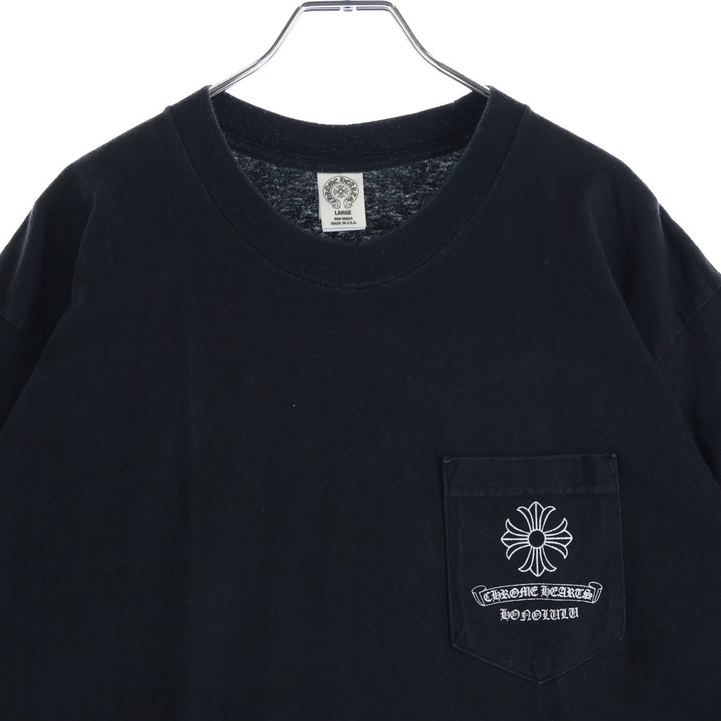 CHROME HEARTS(クロムハーツ) OLD CH PLUS S/S TEE オールド ホノルル バックCHプラスプリント半袖Tシャツ ブラック