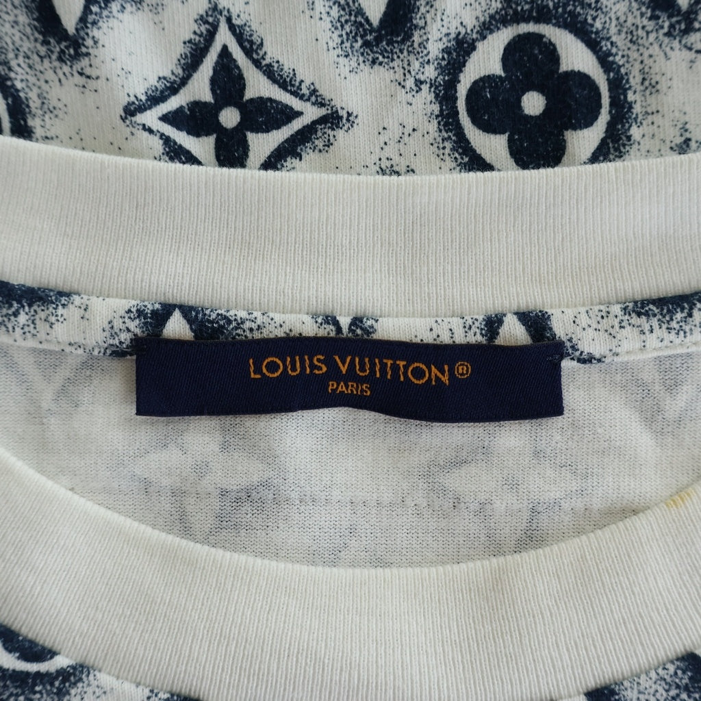 LOUIS VUITTON(ルイヴィトン) 24SS モノグラムクルーネック半袖Tシャツ カットソー ホワイト/ブラック RM241MM NPG HPY15W