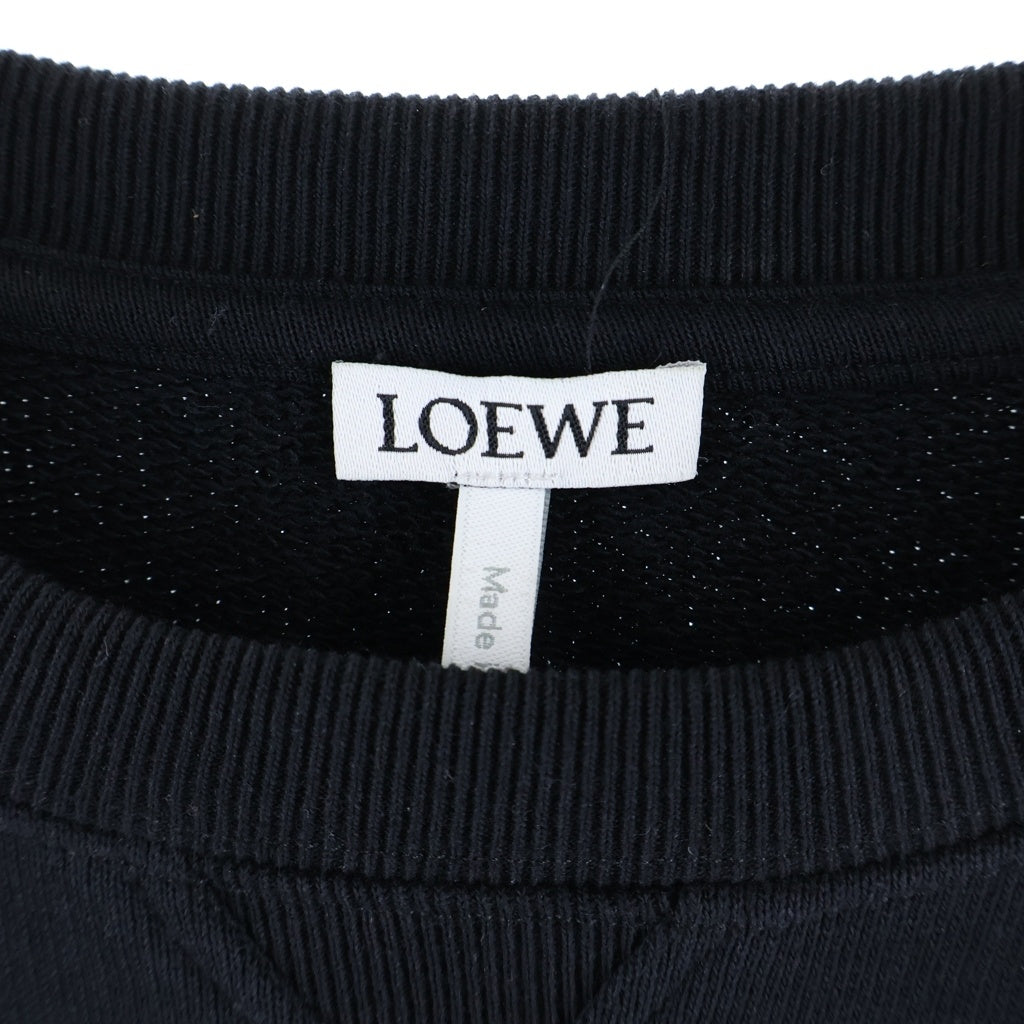 LOEWE(ロエベ) REGULAR FIT SWEATSHIRT H526Y24J26 レギュラーフィット クルーネックスウェット ロゴ刺繍 ブラック