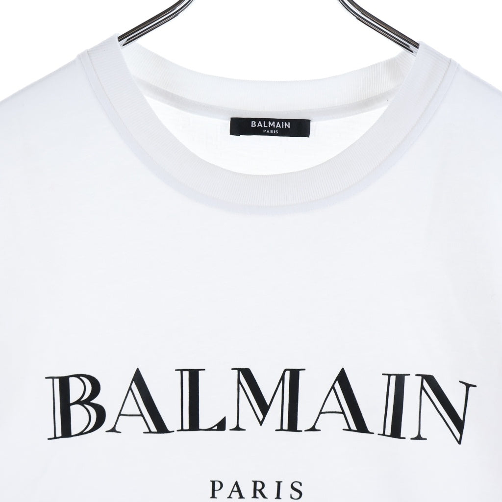 BALMAIN(バルマン) LOGO PRINT CREW NECK TEE ロゴ プリント クルーネック Tシャツ FH2EG000BD28 ホワイト