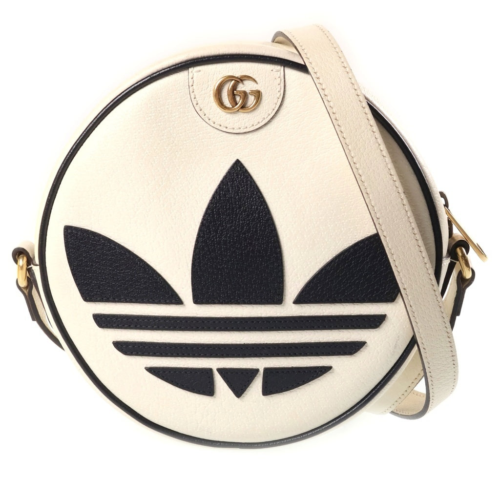 GUCCI(グッチ) ×マーモント ホワイト ブラック 黒 レザー G038041801 ショルダーバッグ レディース