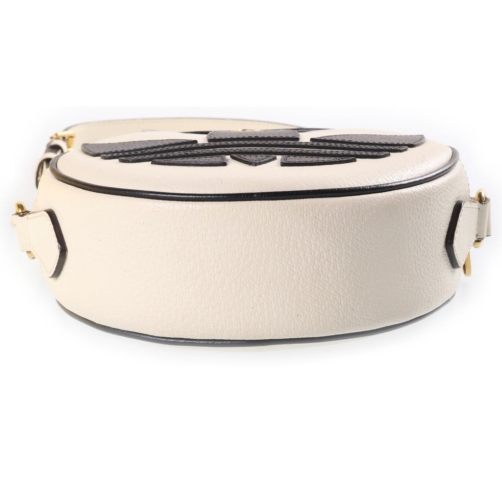 GUCCI(グッチ) ×マーモント ホワイト ブラック 黒 レザー G038041801 ショルダーバッグ レディース