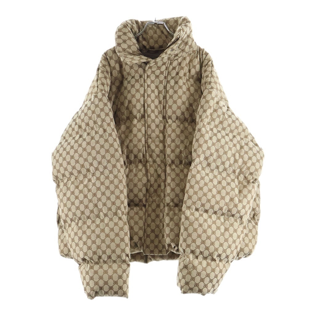 GUCCI(グッチ) ×BALENCIAGA HACKER PROJECT 681885 TL053 ハッカープロジェクト 総柄ダウンジャケット ブラウン