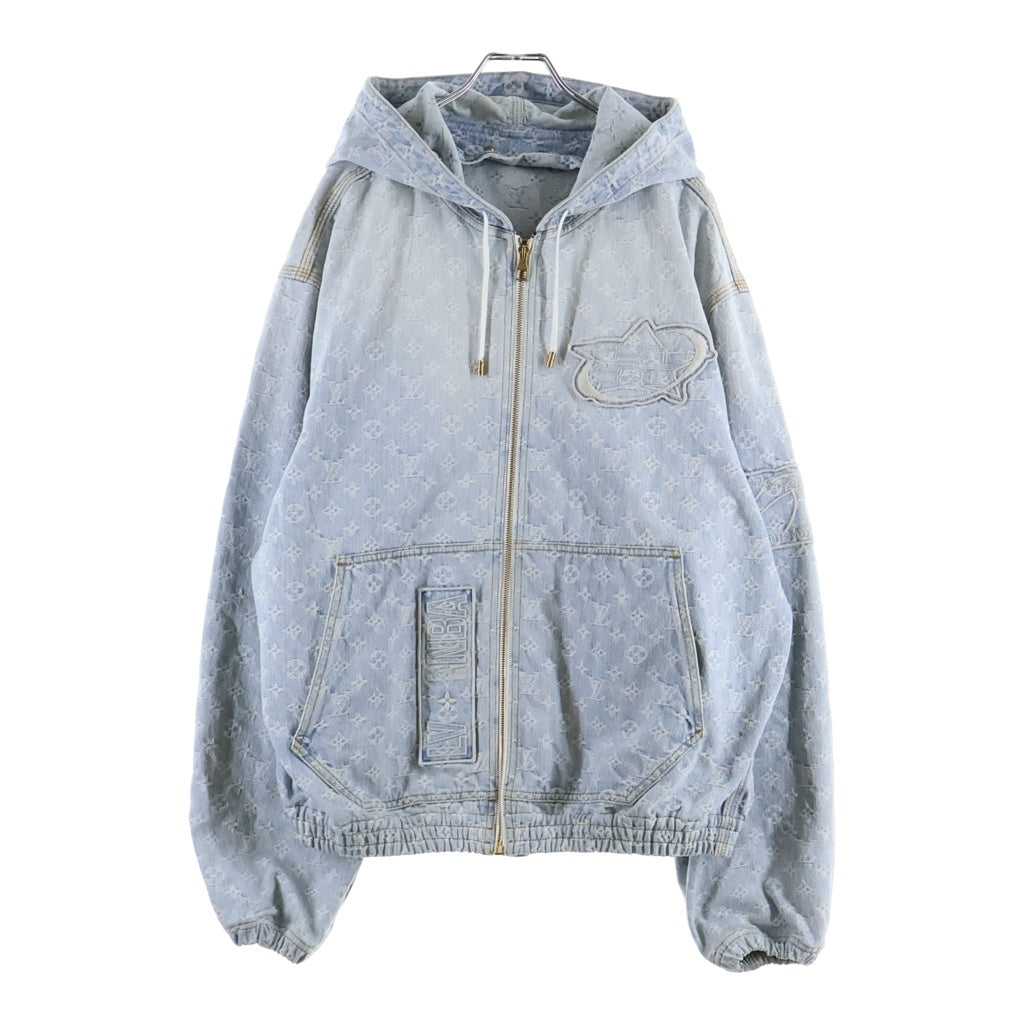 LOUIS VUITTON(ルイヴィトン) 21AW NBA モノグラム デニムフーデッドブルゾン インディゴ RM212M UZD HLA01W