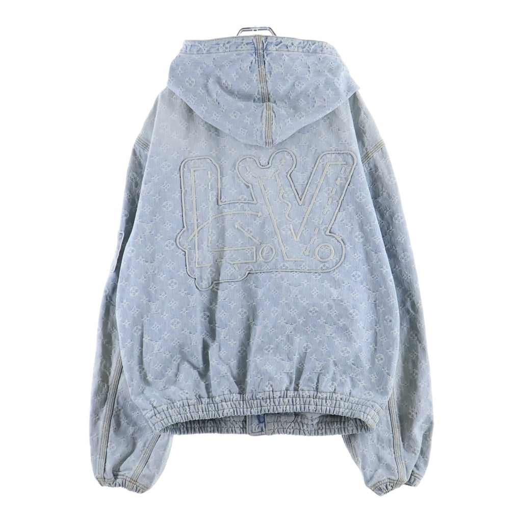 LOUIS VUITTON(ルイヴィトン) 21AW NBA モノグラム デニムフーデッドブルゾン インディゴ RM212M UZD HLA01W