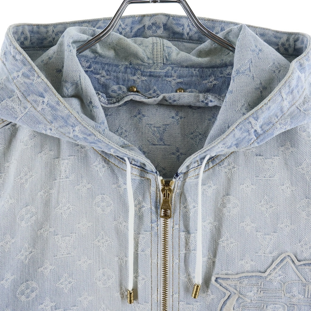 LOUIS VUITTON(ルイヴィトン) 21AW NBA モノグラム デニムフーデッドブルゾン インディゴ RM212M UZD HLA01W