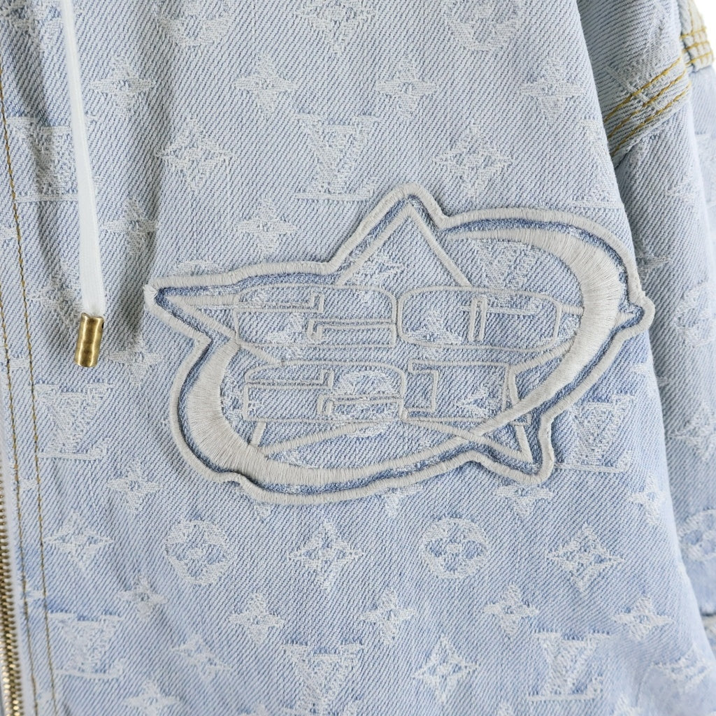 LOUIS VUITTON(ルイヴィトン) 21AW NBA モノグラム デニムフーデッドブルゾン インディゴ RM212M UZD HLA01W