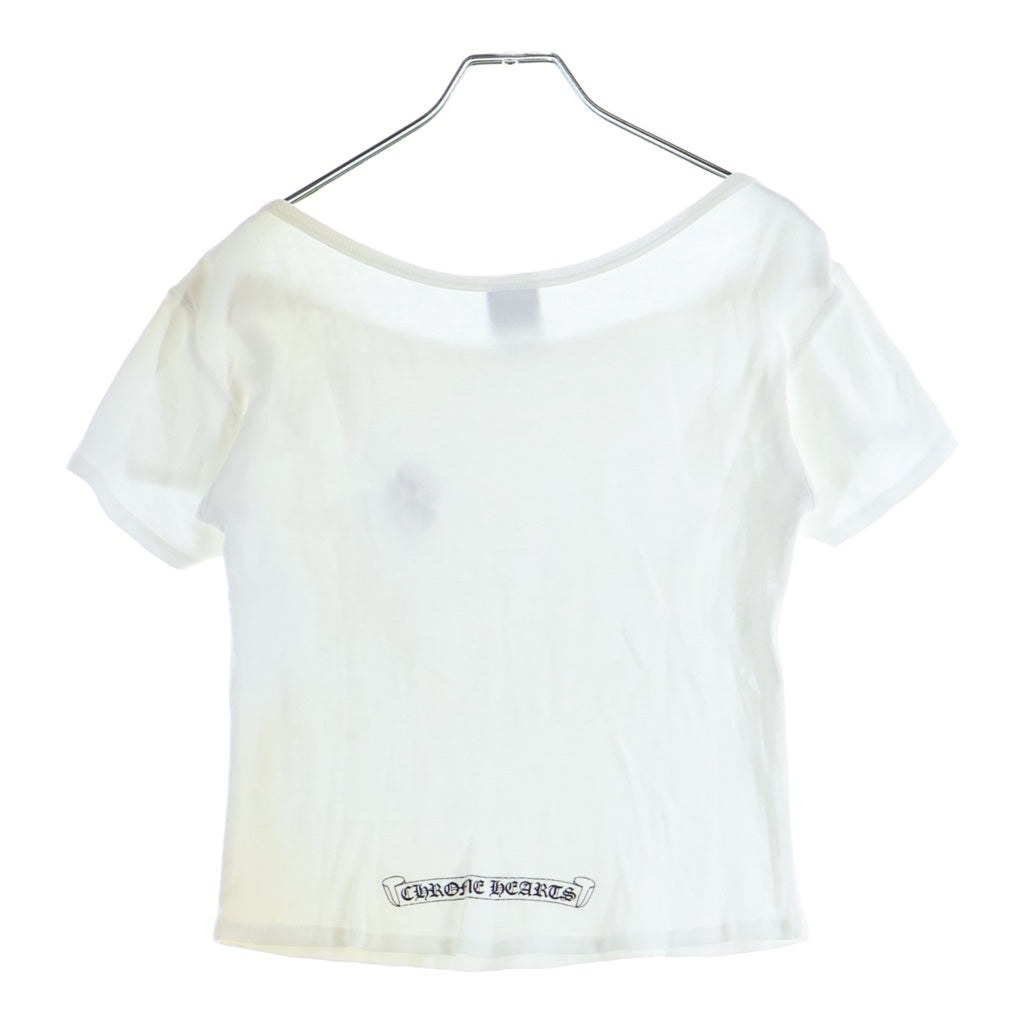CHROME HEARTS(クロムハーツ) OLD Vinedagger S/S Tee オールド ヴァインダガー刺繍半袖Tシャツ ホワイト レディース