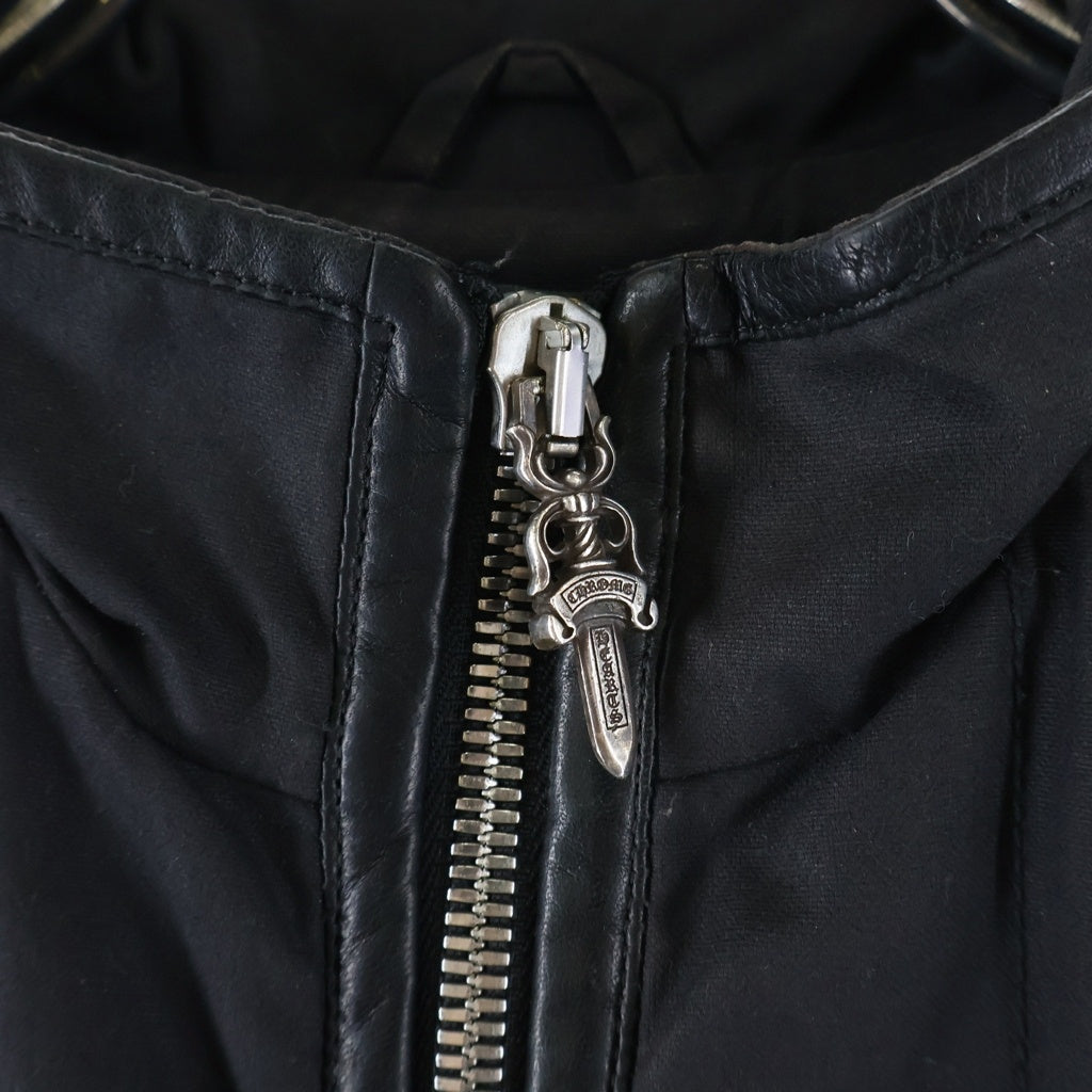 CHROME HEARTS(クロムハーツ) Oiled Zip-Up Jacket オイルドジップアップジャケット ブラック