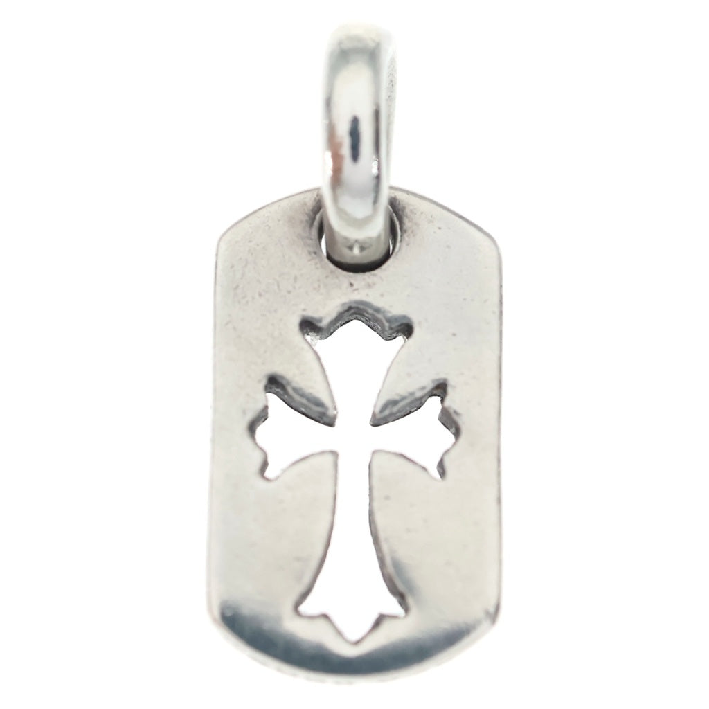 CHROME HEARTS(クロムハーツ) DT TNY CO CRS タイニーカットアウトクロスドッグタグ チャーム ペンダントトップ シルバー