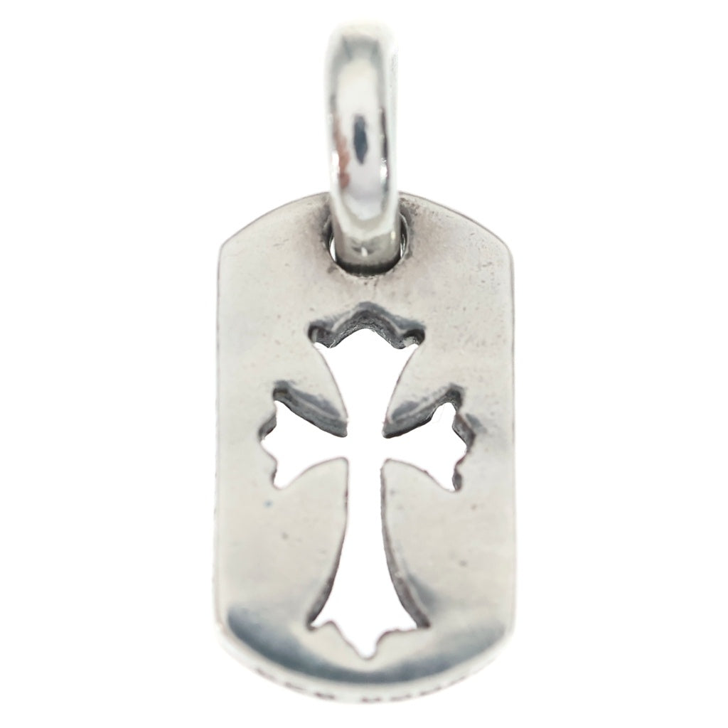 CHROME HEARTS(クロムハーツ) DT TNY CO CRS タイニーカットアウトクロスドッグタグ チャーム ペンダントトップ シルバー