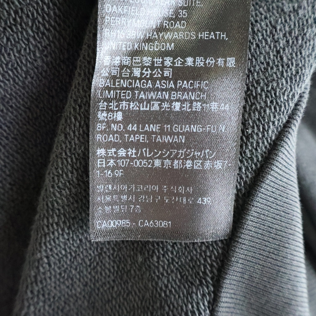 BALENCIAGA(バレンシアガ) フロントボクシングロゴプリント プルオーバーパーカー ブラック 803265 TRVH6