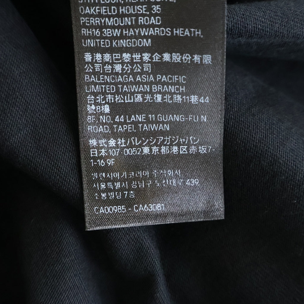 BALENCIAGA(バレンシアガ) Darkwave ダークウェーブ メタルロゴプリント 半袖Tシャツカットソー ブラック 739028 TPVN5