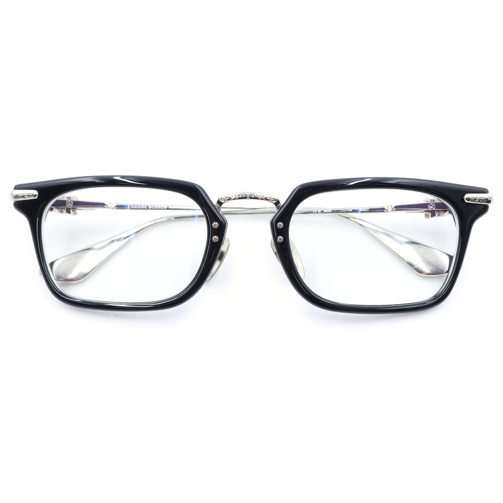 CHROME HEARTS(クロムハーツ) スナット ダガー スクエア アイウェア 眼鏡 ブラック/シルバー SNAT