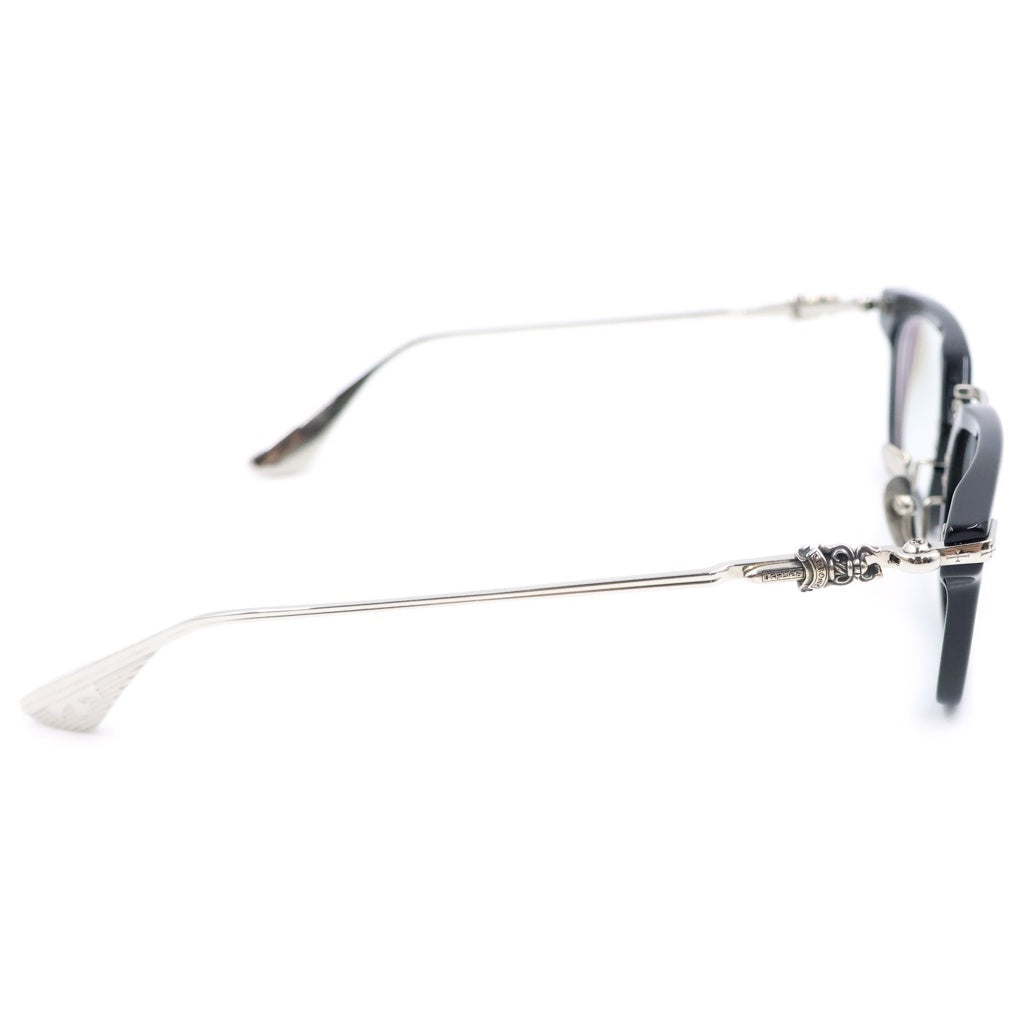 CHROME HEARTS(クロムハーツ) スナット ダガー スクエア アイウェア 眼鏡 ブラック/シルバー SNAT