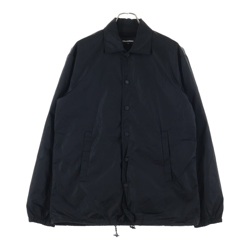 DSQUARED2(ディースクエアード) ロゴプリント ナイロンコーチジャケット ブラック S74BN0850