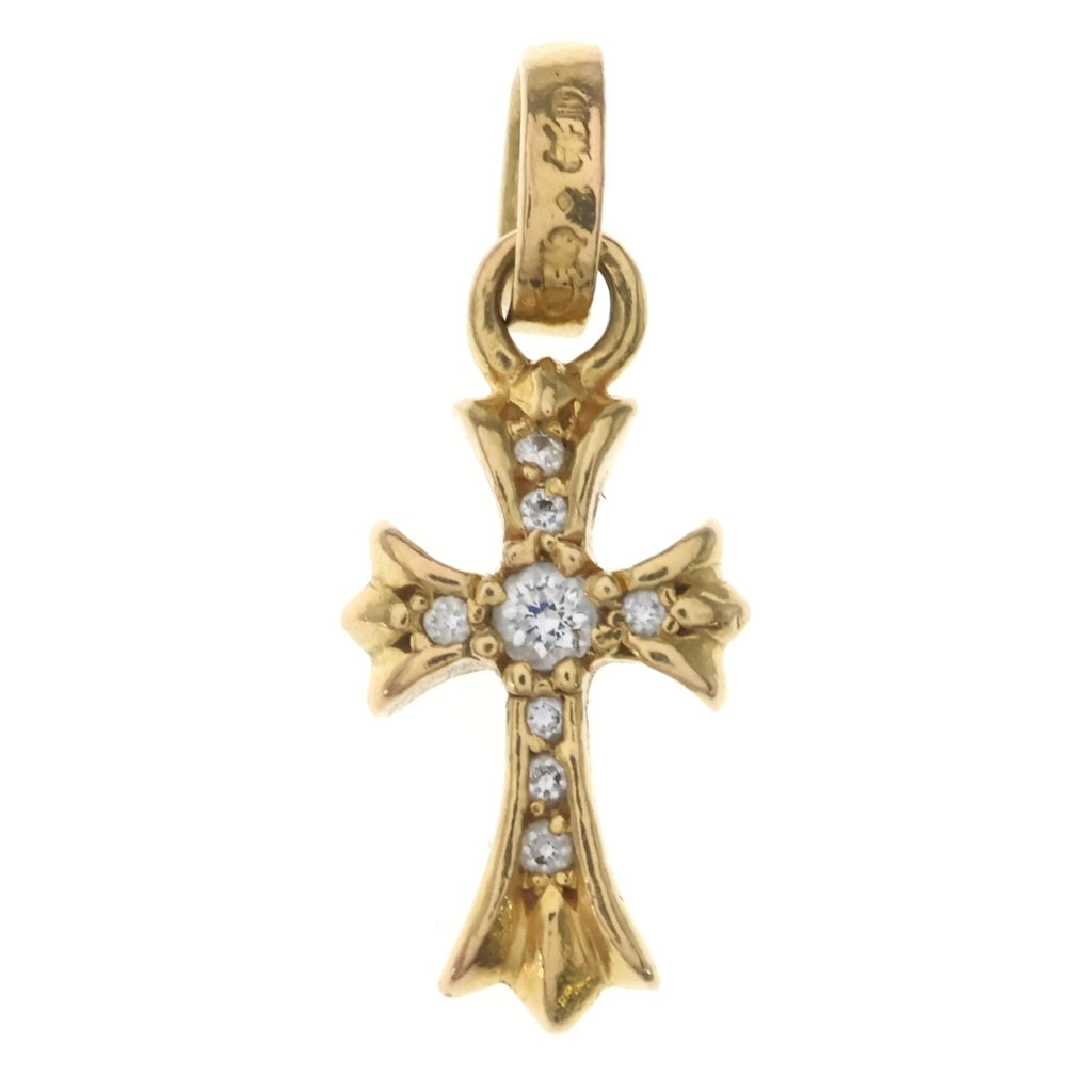 CHROME HEARTS(クロムハーツ) 22K CRS BBYFAT P/DIA ベイビーファットクロス PAVEダイヤ ペンダントトップ ゴールド BCA035