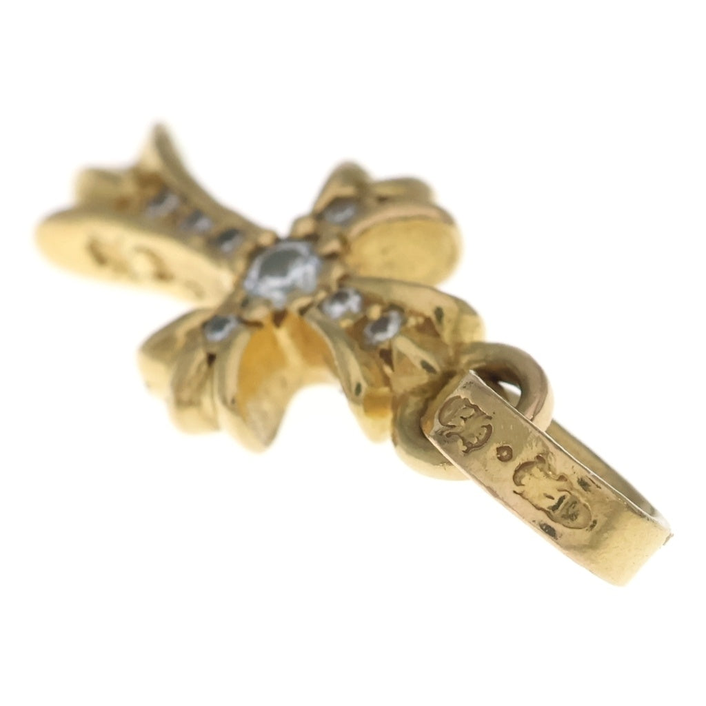 CHROME HEARTS(クロムハーツ) 22K CRS BBYFAT P/DIA ベイビーファットクロス PAVEダイヤ ペンダントトップ ゴールド BCA035