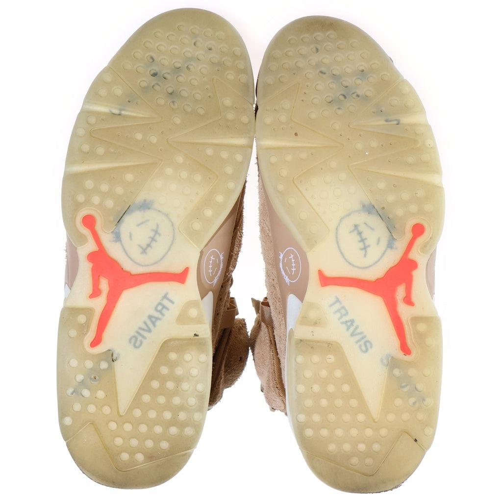 NIKE(ナイキ) TRAVIS SCOTT AIR JORDAN6 RETRO SP トラヴィススコット エアジョーダン6 ハイカットスニーカー ブラウン US8.5/26.5cm DH0690-200