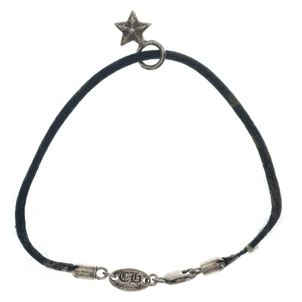 CHROME HEARTS(クロムハーツ) STAR KZ スターブレスレット シルバー/ブラック