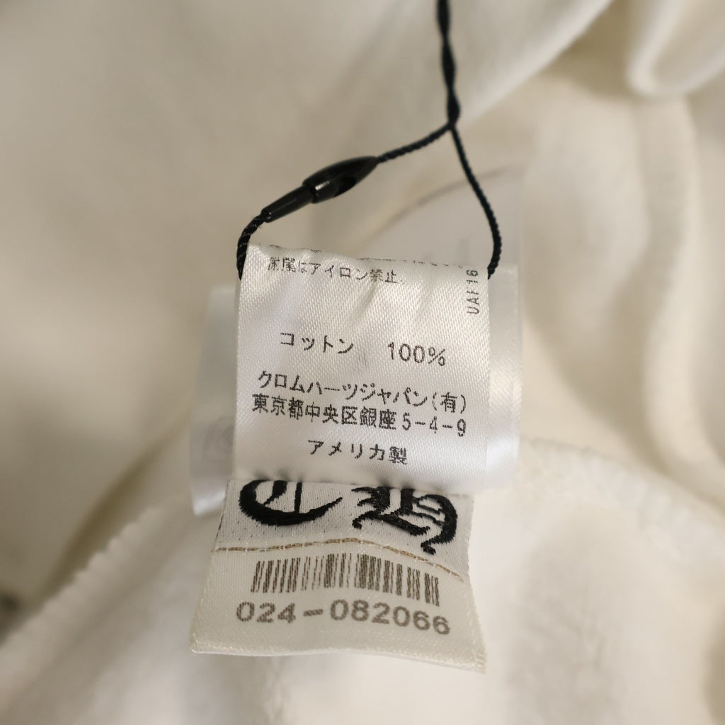 CHROME HEARTS(クロムハーツ) SWTSHRT HD ZIP バッグアーチロゴプリント ジップアップパーカー ホワイト ー