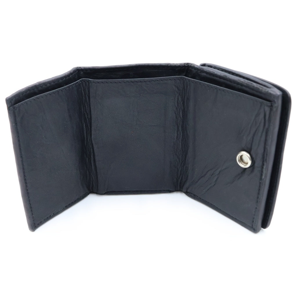 CHROME HEARTS(クロムハーツ) OPEN WOUND 三つ折り財布 レザーウォレット ブラック